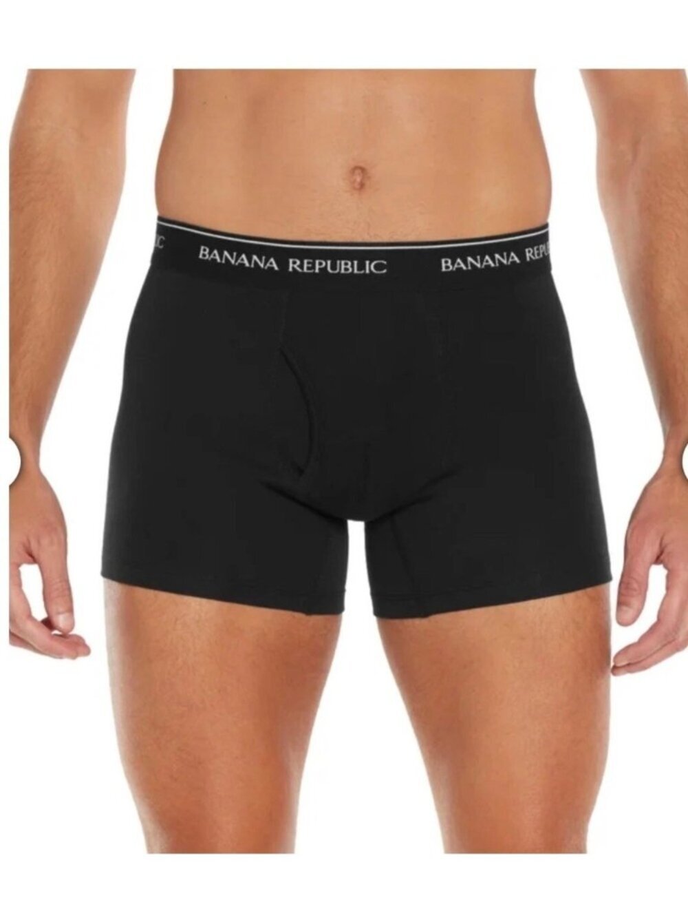 NWT Banana Republic Men's L 3-Pack Boxer Briefs Black Ultra-Soft Comfort